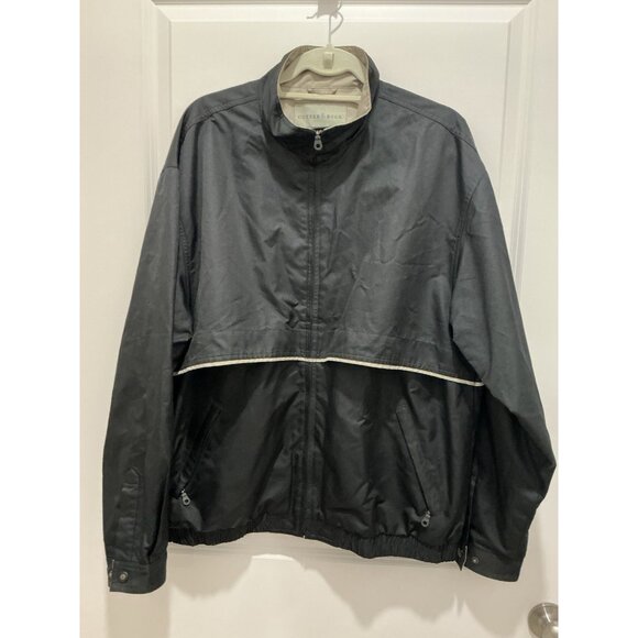 Cutter & Buck Weather Tec Large Men's Vented Black Full Zip Outdoor Casual - Picture 1 of 10